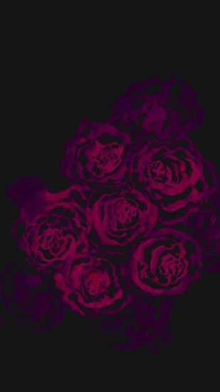 Black Rose Watercolor iPhone Wallpaper @PanPins