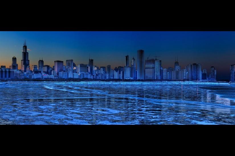 Chicago at night panorama #4710 / Good-