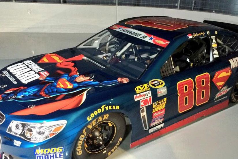 Dale Earnhardt Jr. unveils new Superman paint scheme | NASCAR | Sporting  News
