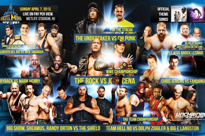 Wwe Wrestlemania 29 Match Card 700918