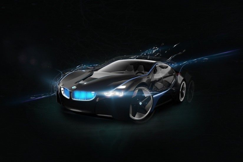 Download now full hd wallpaper bmw front view concept car glow neon ...