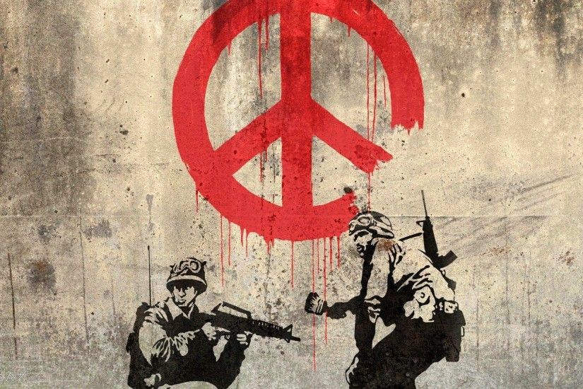 Peace Painting Fresh Banksy Art Wallpapers Wallpaper Cave