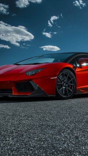 Preview wallpaper lamborghini, aventador-v, lp 740-4, red, side