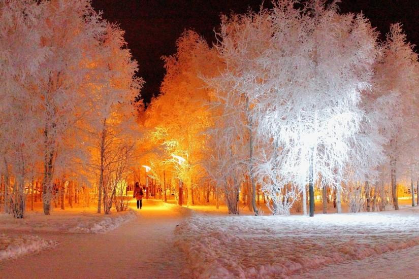 Winter Night Lighting