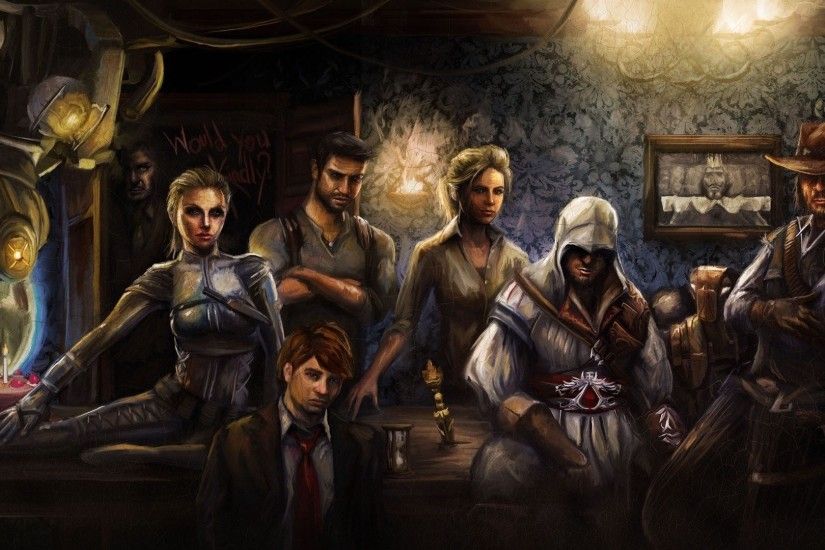 Lara Croft Drake Red Dead Redemption Uncharted wallpaper background .