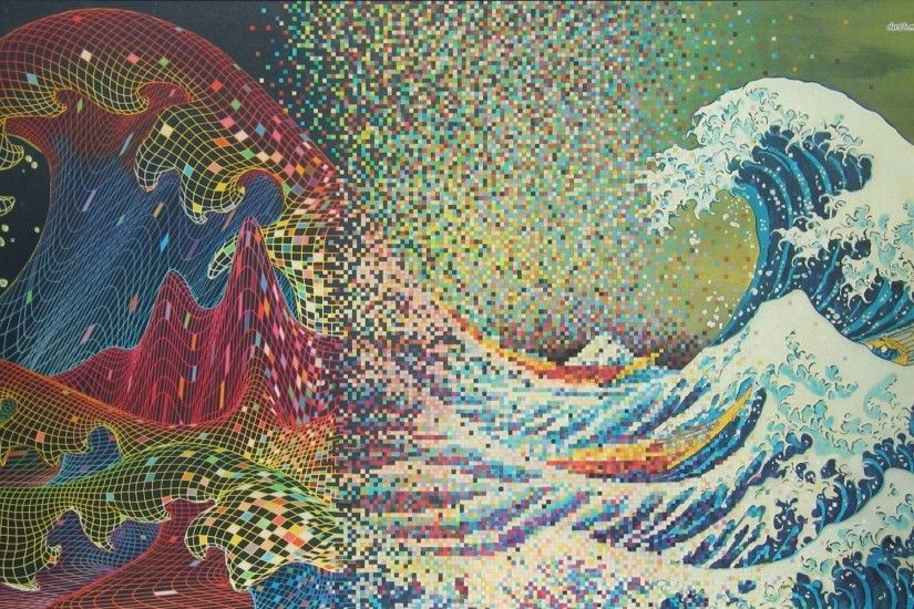 The Great Wave off Kanagawa Artistic HD desktop wallpaper - Artistic no.