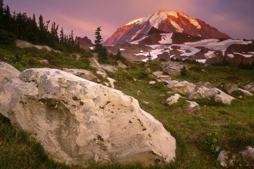 Sunset meadows spray parks Washington Mount Rainier wallpaper | 1920x1080 |  218319 | WallpaperUP