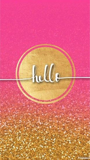 Pink hello iphone wallpaper from Cuptakes App