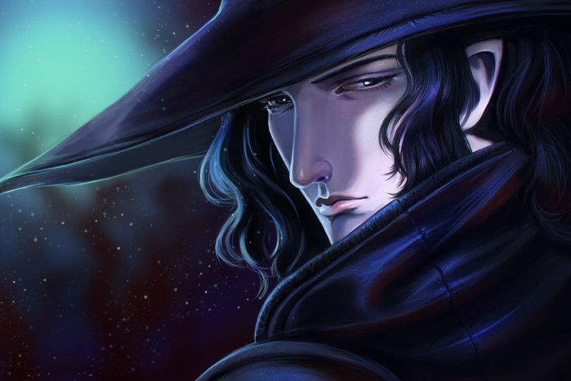 Download now full hd wallpaper vampire hunter d face wide hat ...