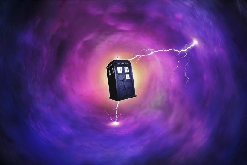 lightning, TARDIS, Space, Doctor Who Wallpaper HD