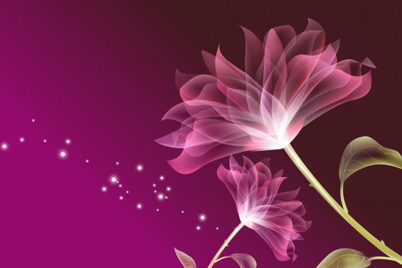 3D Pink Flowers Background Wallpaper 1920x1200 - Cool PC Wallpapers