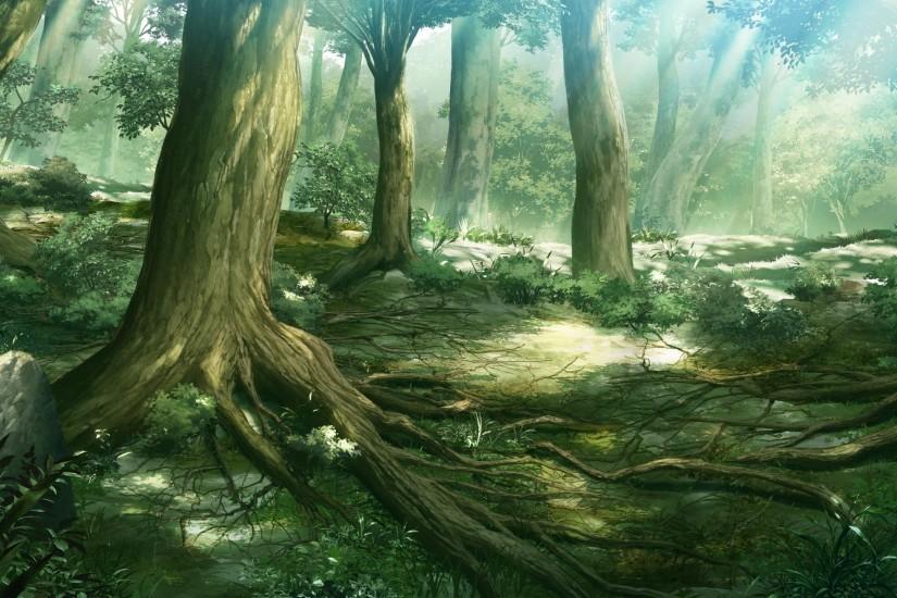 Images For > Anime Forest Scenery