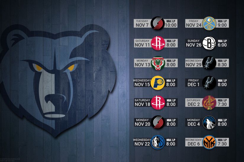 Memphis Grizzlies 2017 schedule NBA BASKETBALL logo wallpaper free pc  desktop computer
