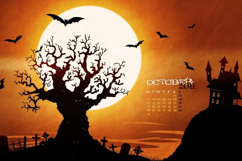 October Tanks Desktop Spooky Halloween Calendar wallpapers HD free .