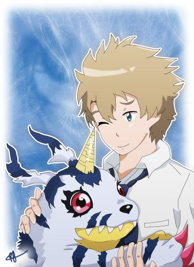 Yamato and Gabumon - Digimon Adventure Tri by Fayrin-kun