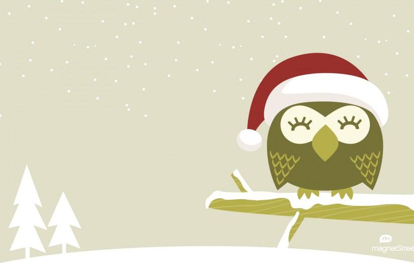 Freebie Friday: Christmas Owl WallpaperTruly Engaging Wedding Blog