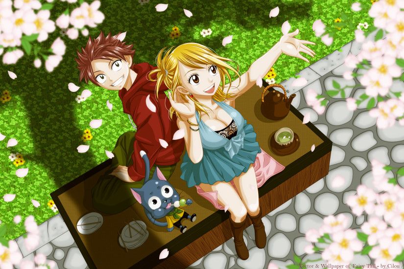 Anime - Fairy Tail NaLu (Fairy Tail) Natsu Dragneel Lucy Heartfilia Bakgrund
