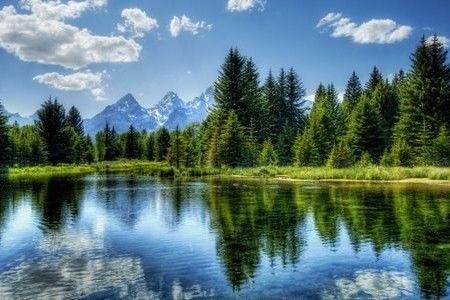 nature, lake, mountain, background, wallpapers