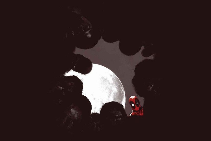 HD Deadpool Marvel Moon Night Zombie Superhero HD Desktop Wallpaper