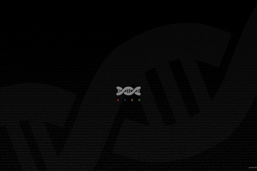DNA themed retina display ready wallpaper (black) 2880x1800px