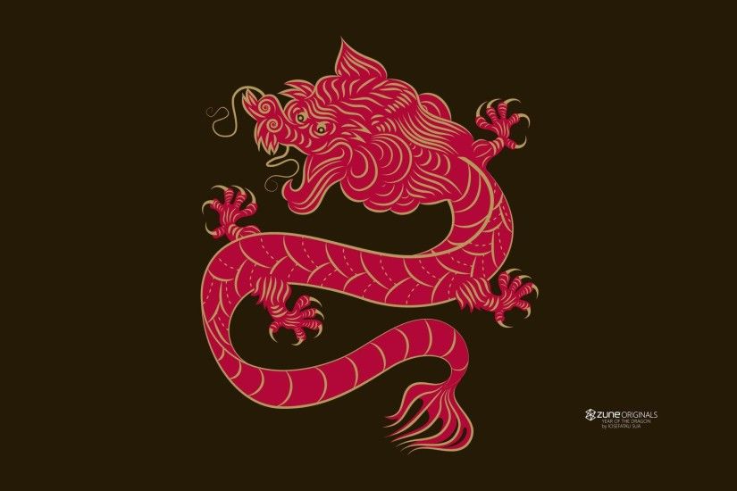 Chinese Red Dragon Wallpaper