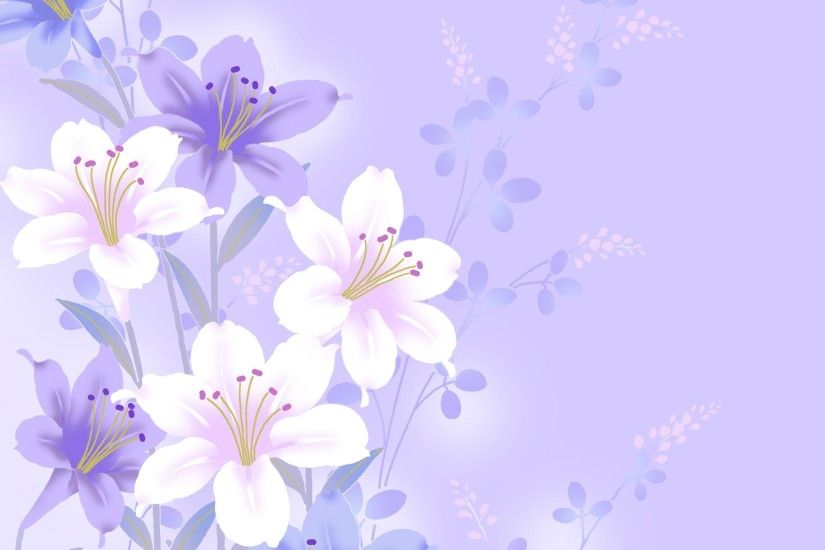 Purple Flower White Background wallpaper