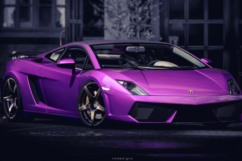Purple Lamborghini Gallardo