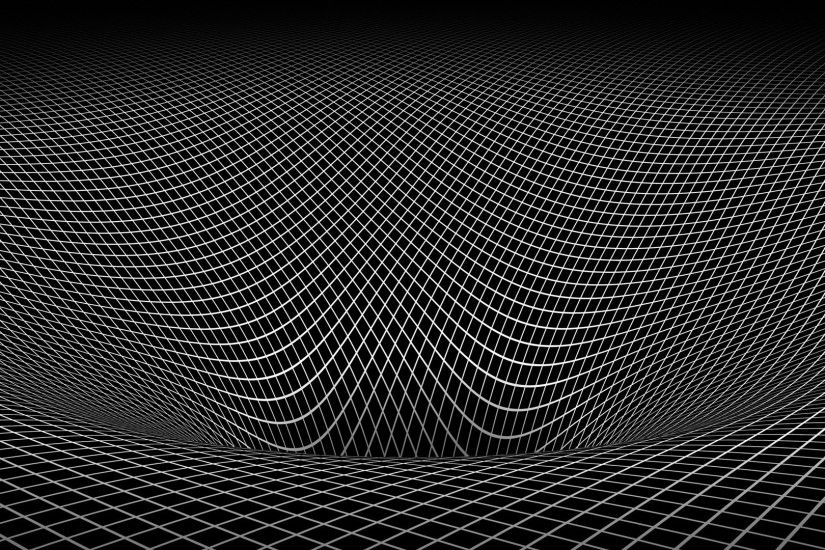 Abstract-black-and-white-gravity-hole-3d-warped-