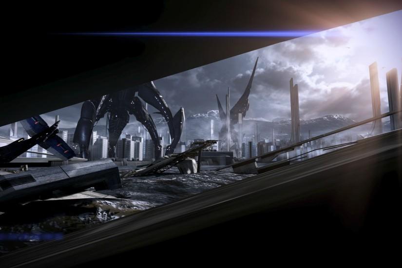 Free Mass Effect 3 City in exile wallpaper for iPhone 4
