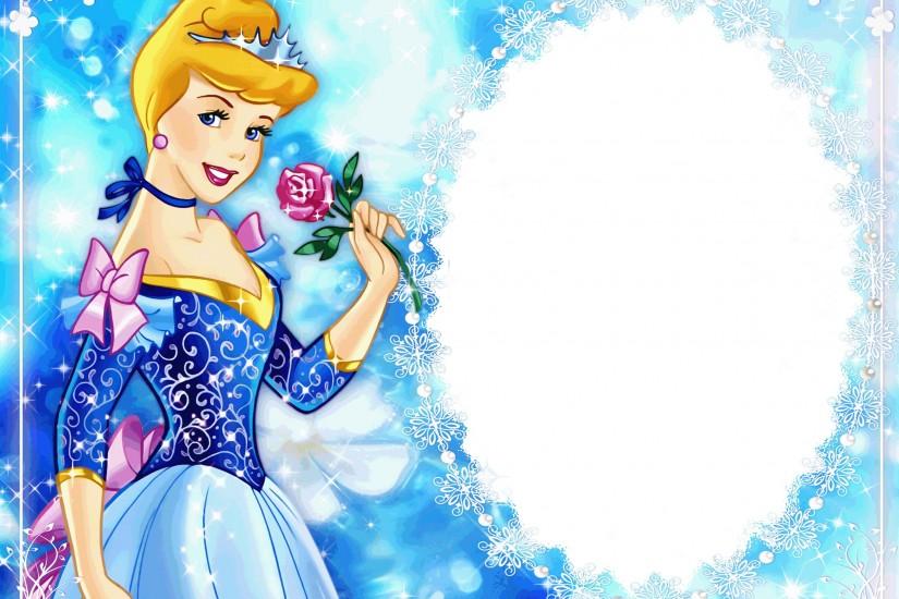 Disney Princess Picture Frame | Disney Princess Cinderella Photo Frame Page  | Disney Coloring Pictures .