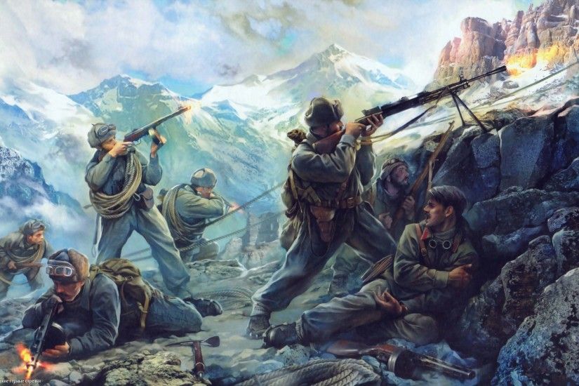 Soviet mountaineers during the Afghan War
