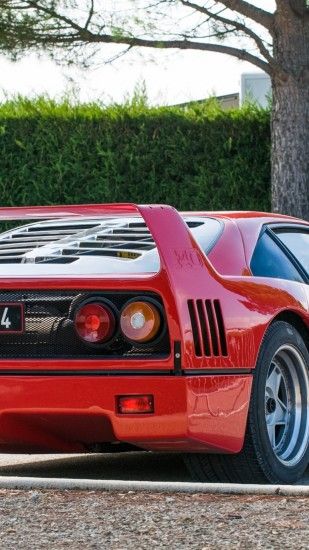 Ferrari F40, Back View, Red, Sport, Cars