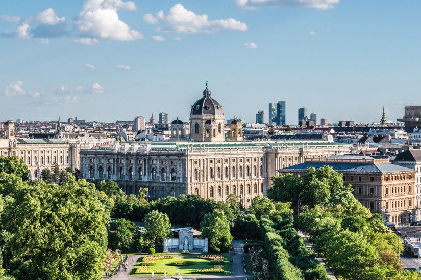 3840x1200 Wallpaper vienna, austria, capital, travel, view from above
