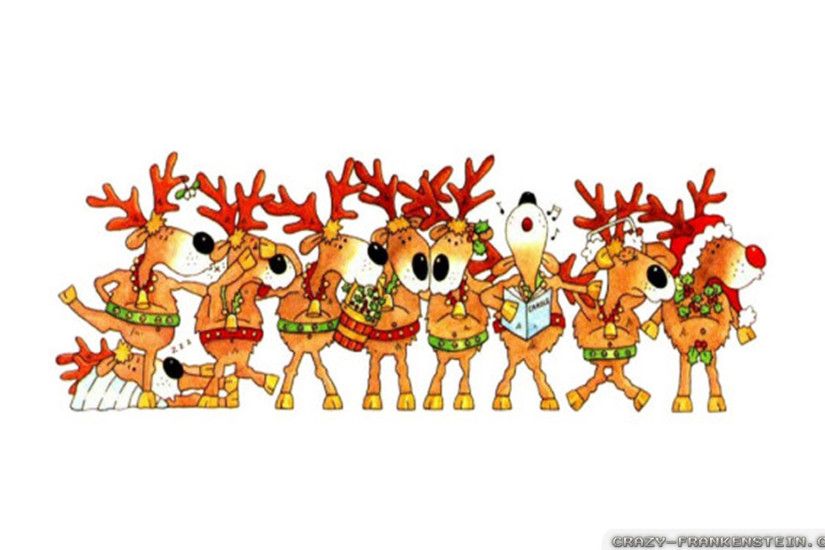 Wallpaper: Singing Christmas reindeer wallpapers. Resolution: 1024x768 |  1280x1024 | 1600x1200. Widescreen Res: 1440x900 | 1680x1050 | 1920x1200