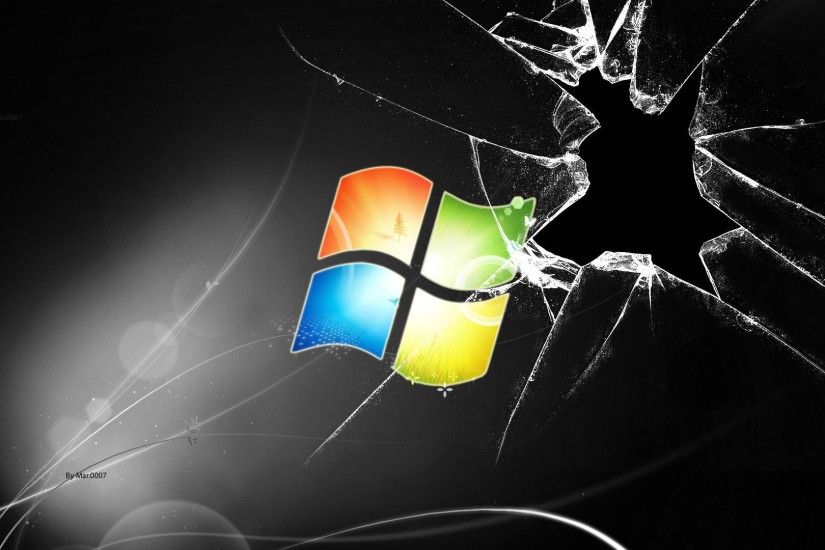 Download Broken Glass Windows Logo wallpaper 281162