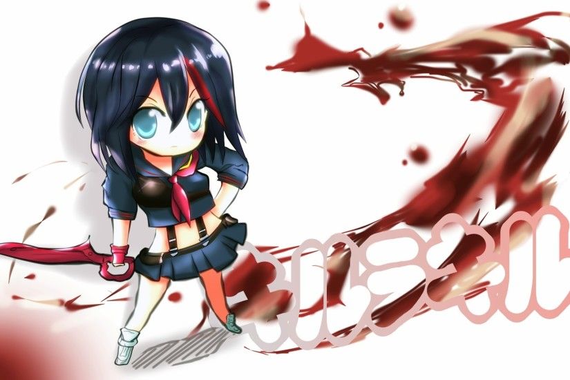 matoi ryuko chibi kill la kill anime girl image hd wallpaper 1920x1200 4q