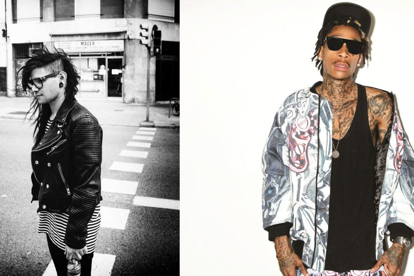 Skrillex (left) and Wiz Khalifa (right) will be joined by Chromeo and