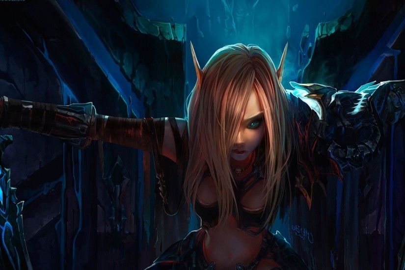 Elf woman - World of Warcraft wallpaper #14834