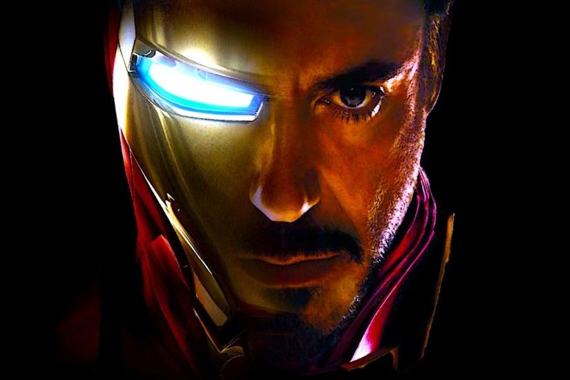 Iron Man Wallpaper – Face of Iron Man and Tony Stark (Robert Downey Jr.)