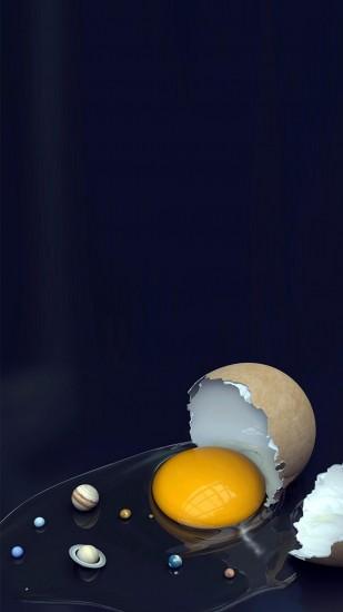 Solar System Broken Egg iPhone 7 wallpaper