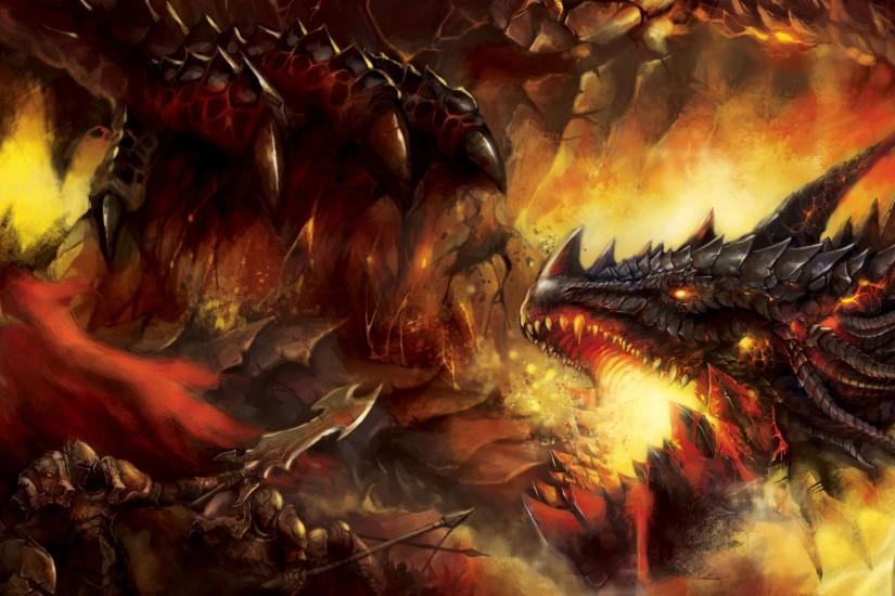 Fire-Lava-Dragon Warrior-Battle-Dragon