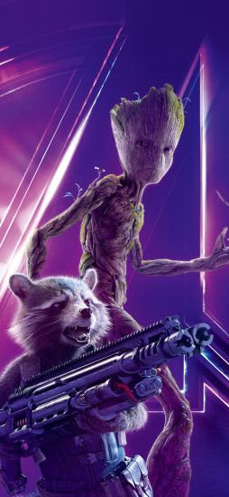 Rocket Raccoon In Avengers Infinity War 8k Poster (Iphone XS MAX)