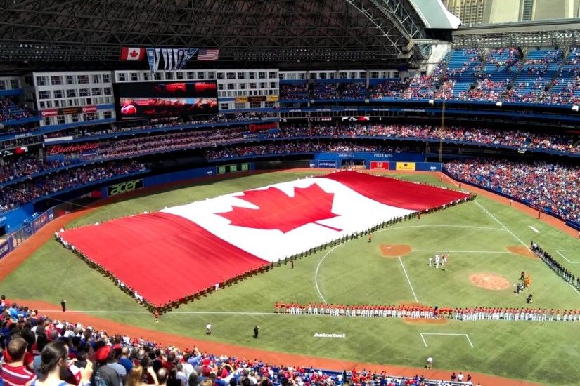 O Canada, from the Blue Jays game July 1 2014