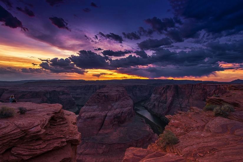 Beautiful sunset in Grand Canyon wallpaper
