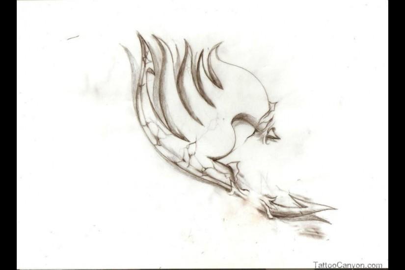 White Fairy Tail Symbol Tattoo Design