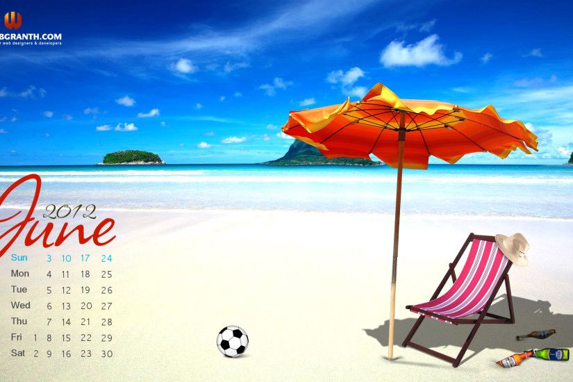 ... June Calendar Wallpaper 2012 Free Download Summer HD Wallpaper