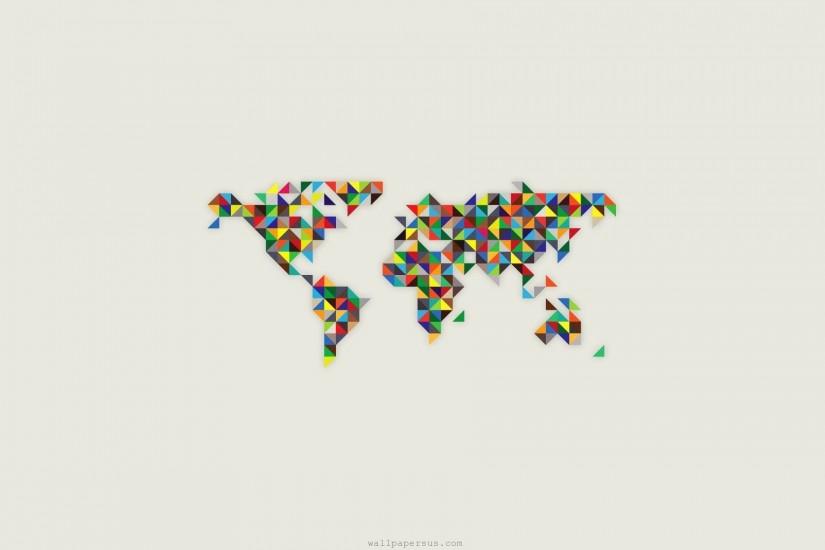 Minimalistic World Map Wallpaper ...