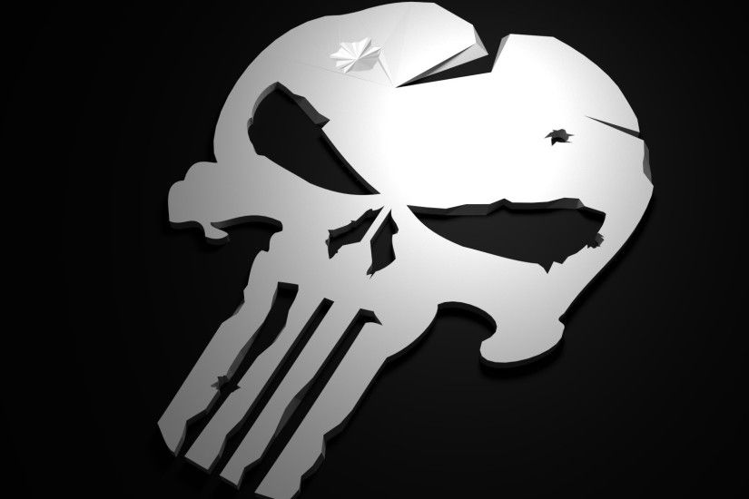 ... Punisher Logo Low Polly Render : Blend by Kidus333