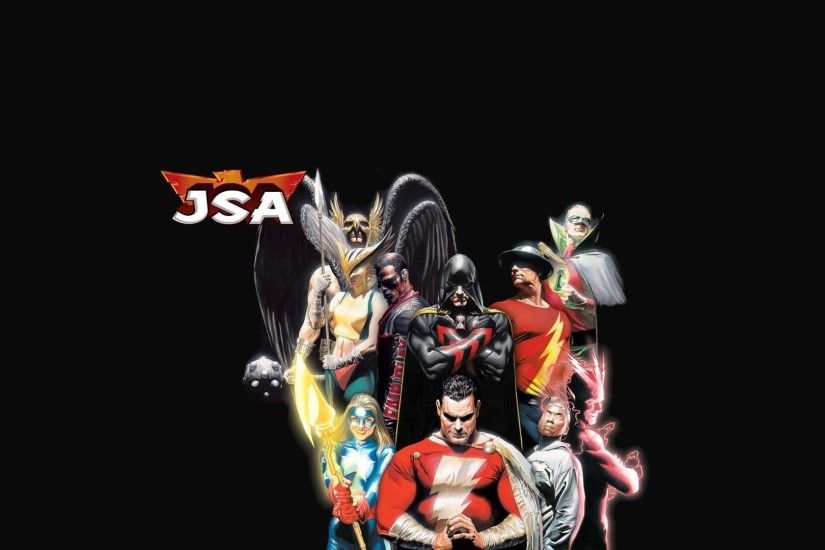 Comics - Justice Society of America Hawkgirl Flash Green Lantern Shazam  Wallpaper