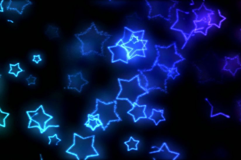 Drawing Star Shapes on Black Background Animation - Loop Rainbow